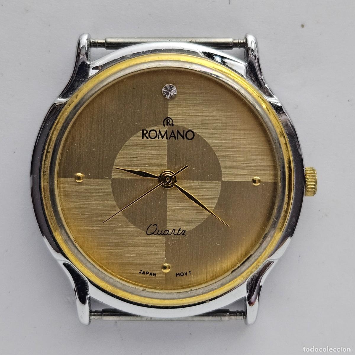 Recambios de relojes: RELOJ ROMANO QUARTZ-MIYOTA CO JAPAN-CABALLERO-ESFERA CRISTAL-PARA PIEZAS REPUESTOS O REPARACI&Oacute;N
