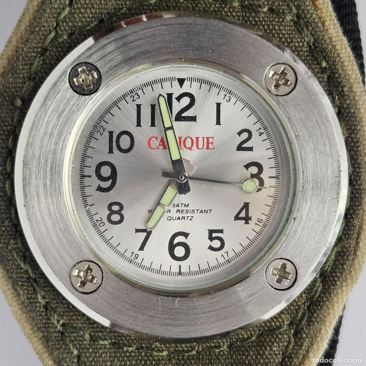 Ricambi di orologi: RELOJ CACIQUE. QUARTZ. ACERO. CORREA TELA MILITAR. GONA-PARA PIEZAS REPUESTOS O REPARACI&Oacute;N