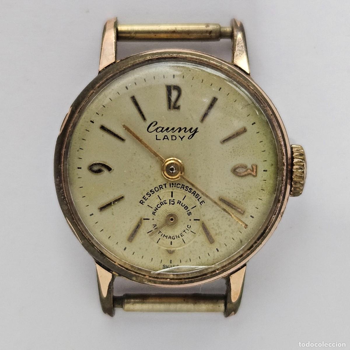 Ricambi di orologi: RELOJ CAUNY LADY PRIMA-LUXE-CALIBRE FEF 250-ANCRE-15 RUBI-A&Ntilde;OS 40-PARA PIEZAS REPUESTOS O REPARACI&Oacute;N