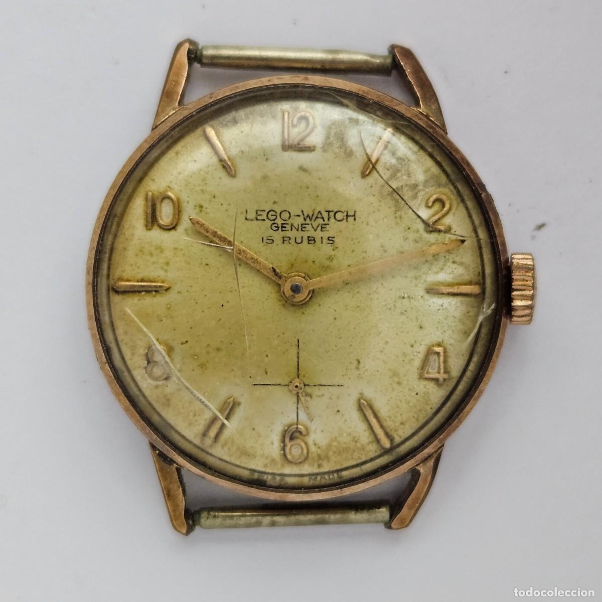 Recambios de relojes: RELOJ LEGO WATCH GENEVE-CALIBRE AS 1690/92-SWISS-15 RUB&Iacute;S-A&Ntilde;OS 60-PARA PIEZAS REPUESTOS O REPARACI&Oacute;N