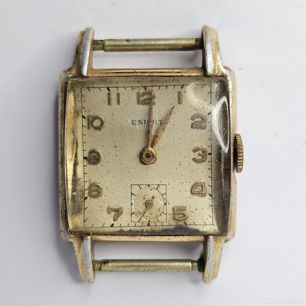 Pe&ccedil;as de reposi&ccedil;&atilde;o de rel&oacute;gios: ANTIGUO RELOJ ESPRIT-FOND ACIER 1152-SWISS-PLEXI MEDIA LUNA-PARA PIEZAS REPUESTOS O REPARACI&Oacute;N