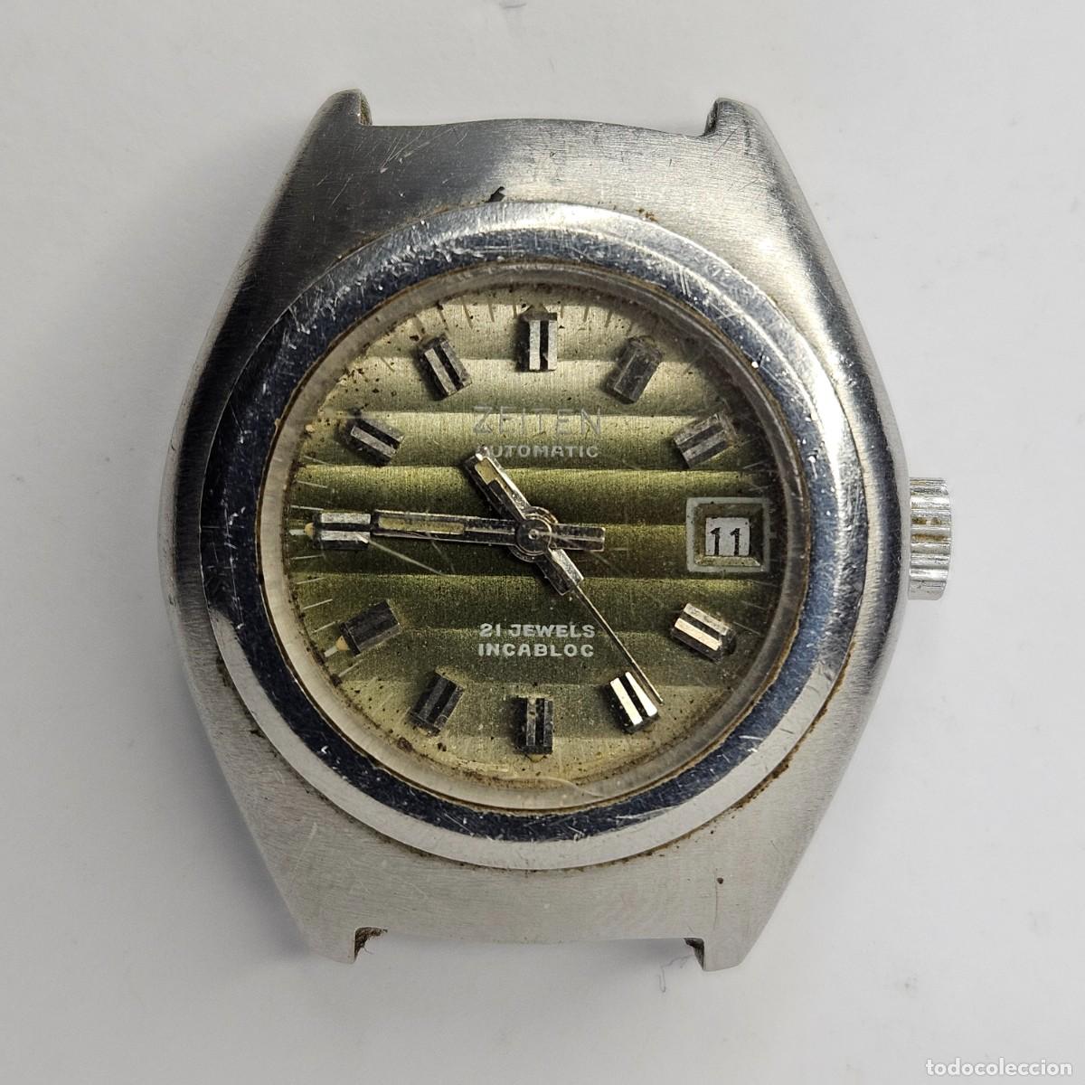 Recambios de relojes: RELOJ AUTOMATICO ZEITEN-CALIBRE 2651 M-SWISS-ACERO-21 JEWELS-PARA PIEZAS REPUESTOS O REPARACI&Oacute;N