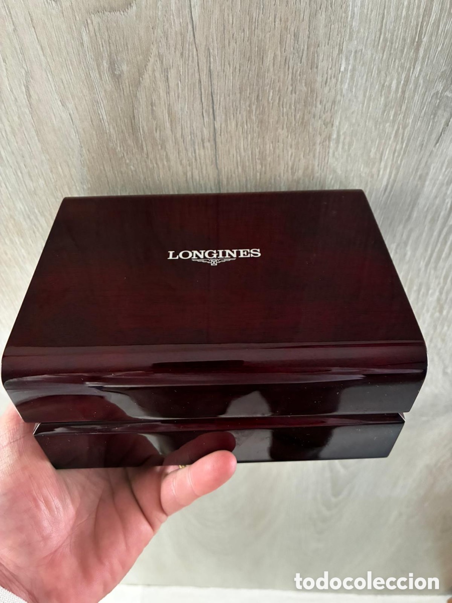 Recambios de relojes: Estuche reloj Longines de madera - Foto 4
