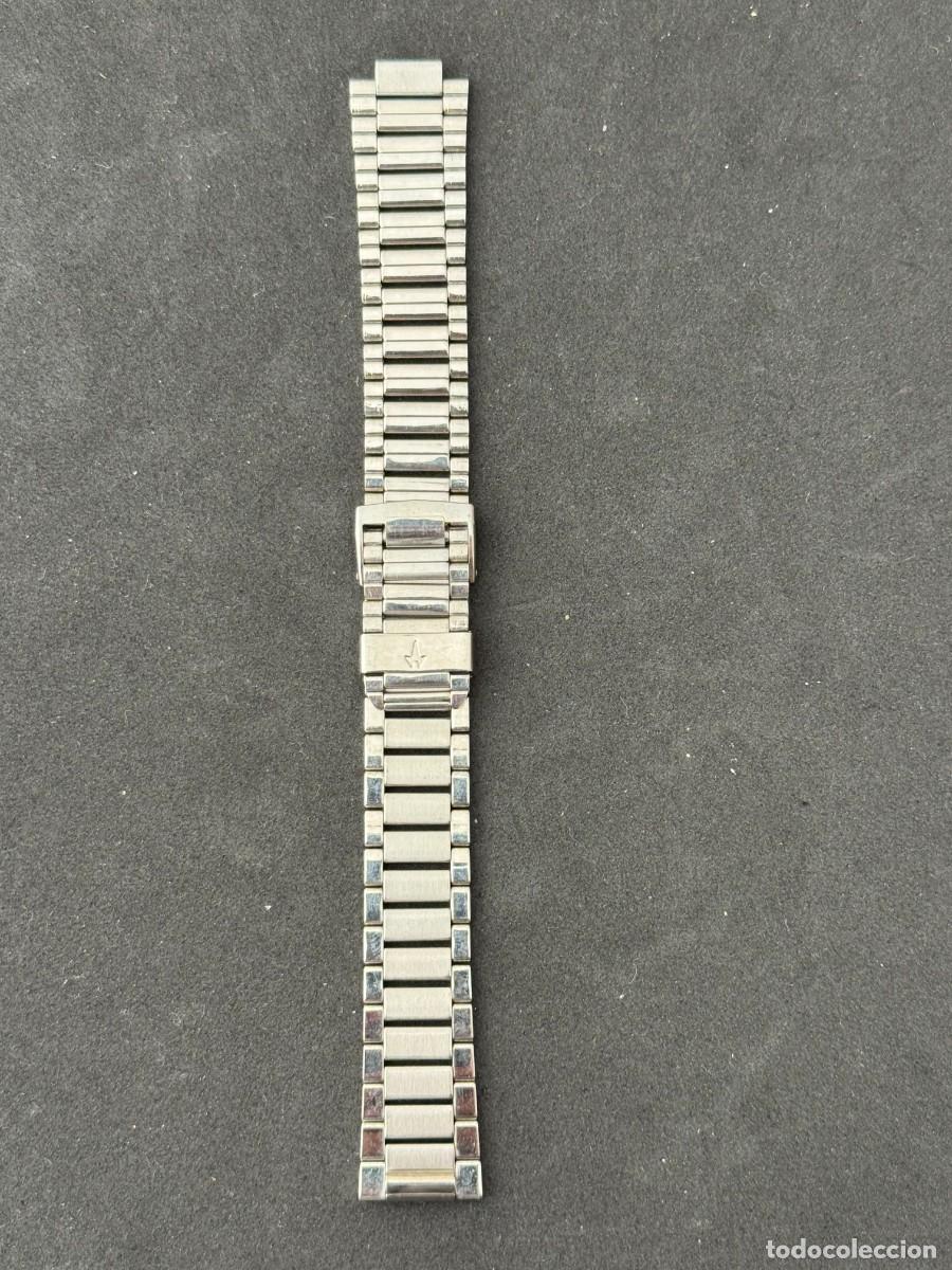 Ricambi di orologi: Correa de acero con cierre tipo hebilla, nueva