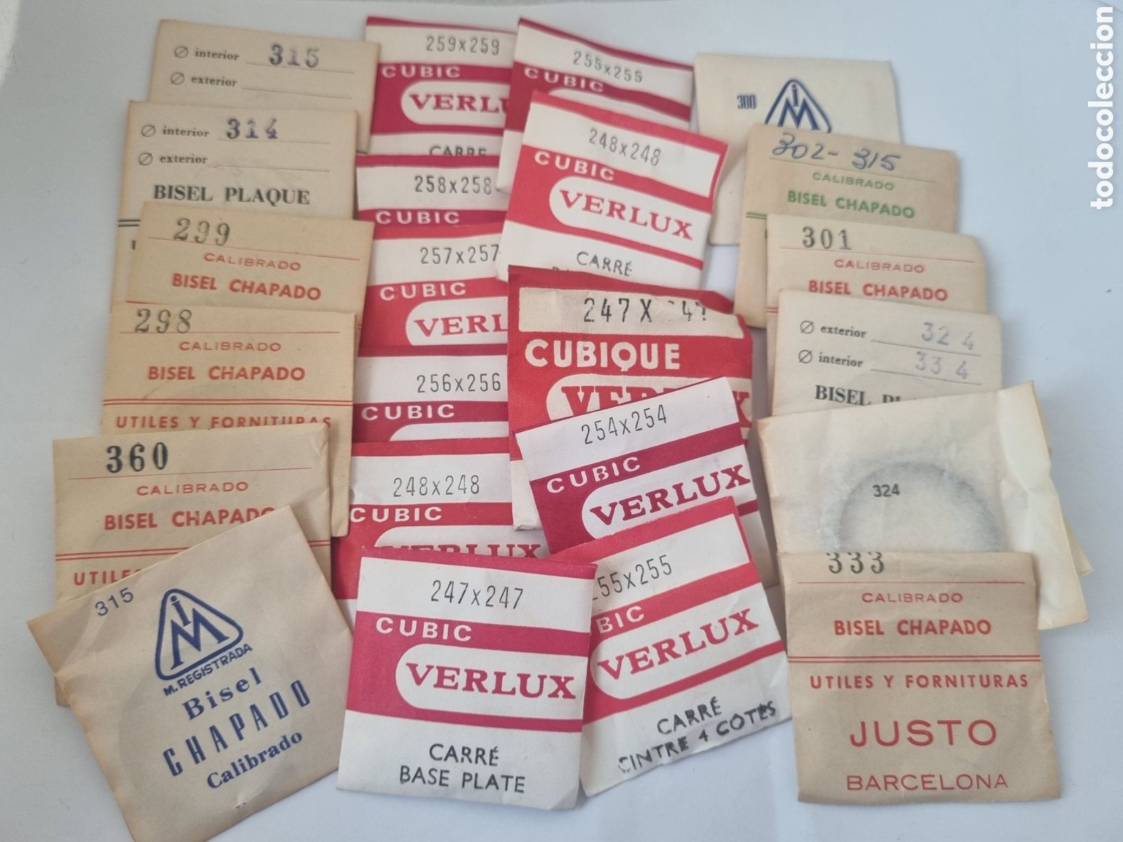 Recambios de relojes: Biseles y plexi Verlux Justo Mi