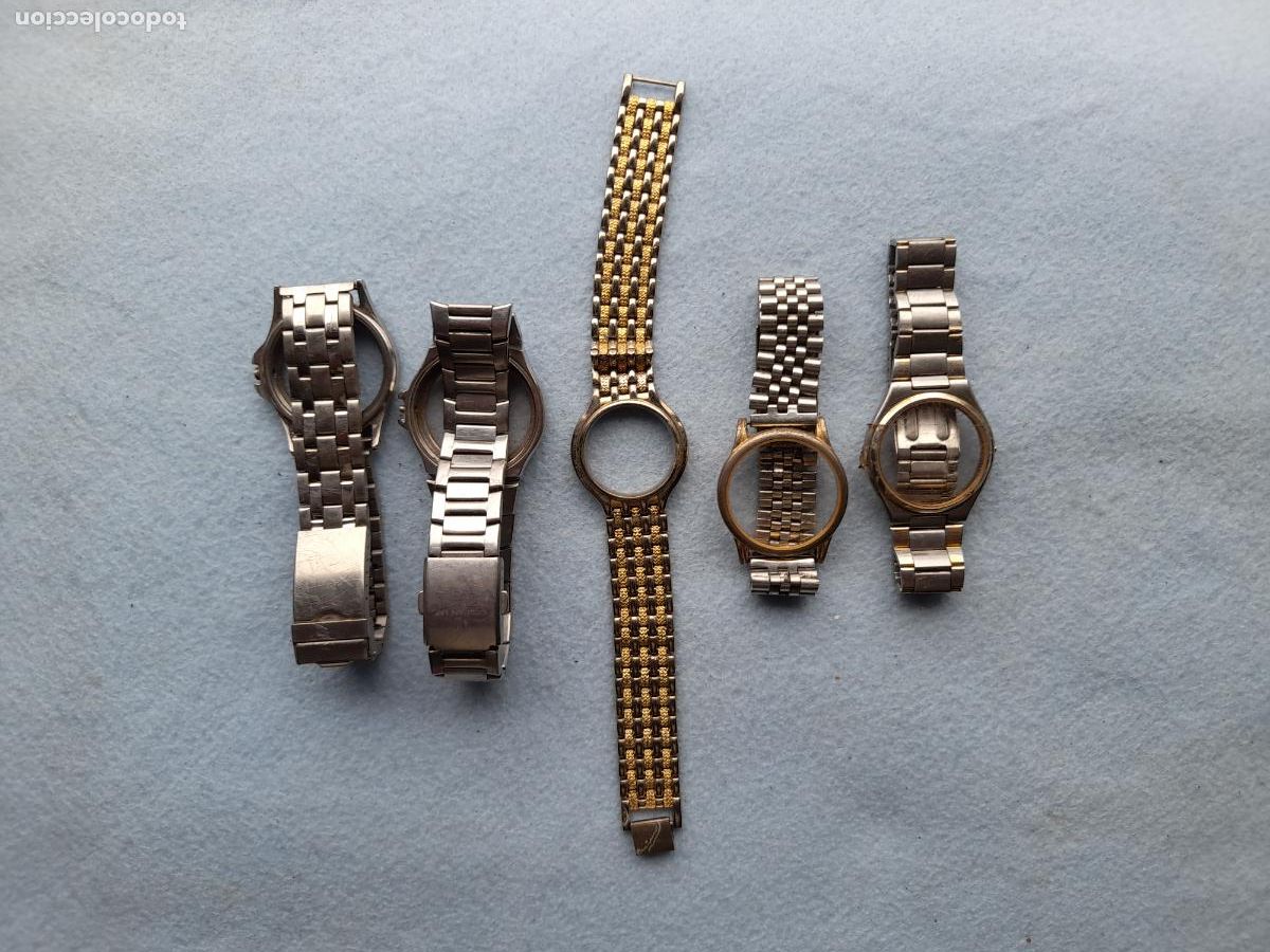 Pe&ccedil;as de reposi&ccedil;&atilde;o de rel&oacute;gios: Lote de 5 Pulseras para Relojes de Caballero.