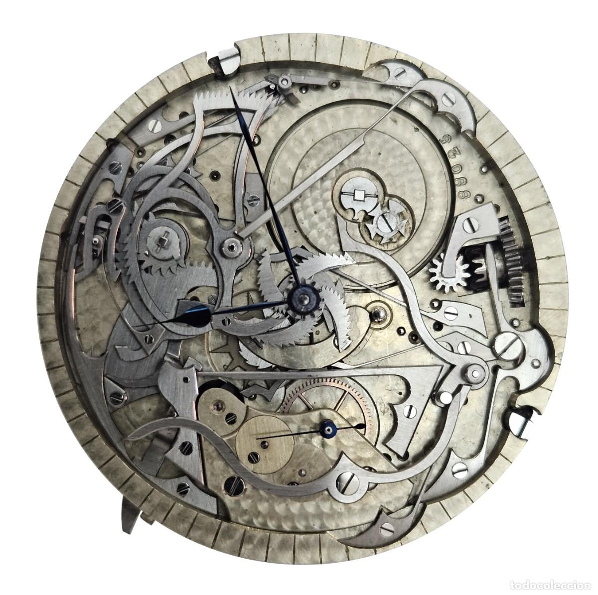 Pe&ccedil;as de reposi&ccedil;&atilde;o de rel&oacute;gios: SIGLO XIX-MAQUINARIA REPETICI&Oacute;N DE MINUTOS-33 RUB&Iacute;ES-ESFERA GUILLOCH&Eacute; ESMALTADA-G.A. HUGUENIN & FILS