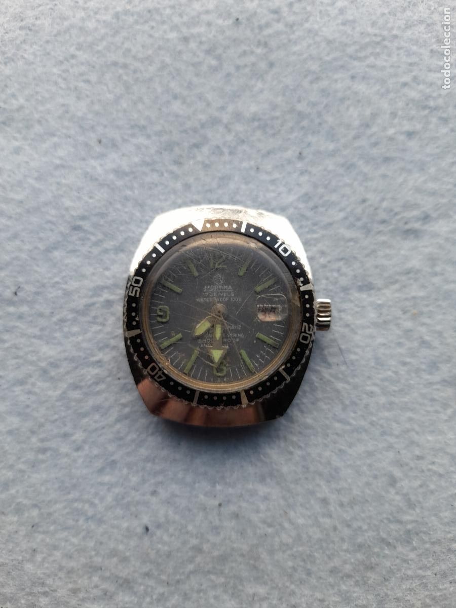 Pe&ccedil;as de reposi&ccedil;&atilde;o de rel&oacute;gios: Reloj marca Mortima. Tipo submarinista para Caballero.