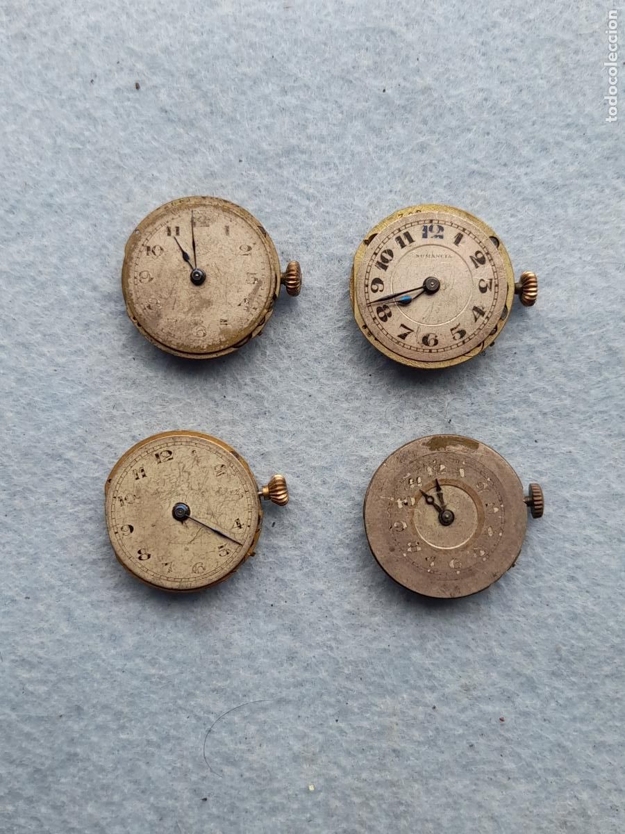 Recambios de relojes: Lote de 4 M&aacute;quinas para Relojes Muy Antiguas.
