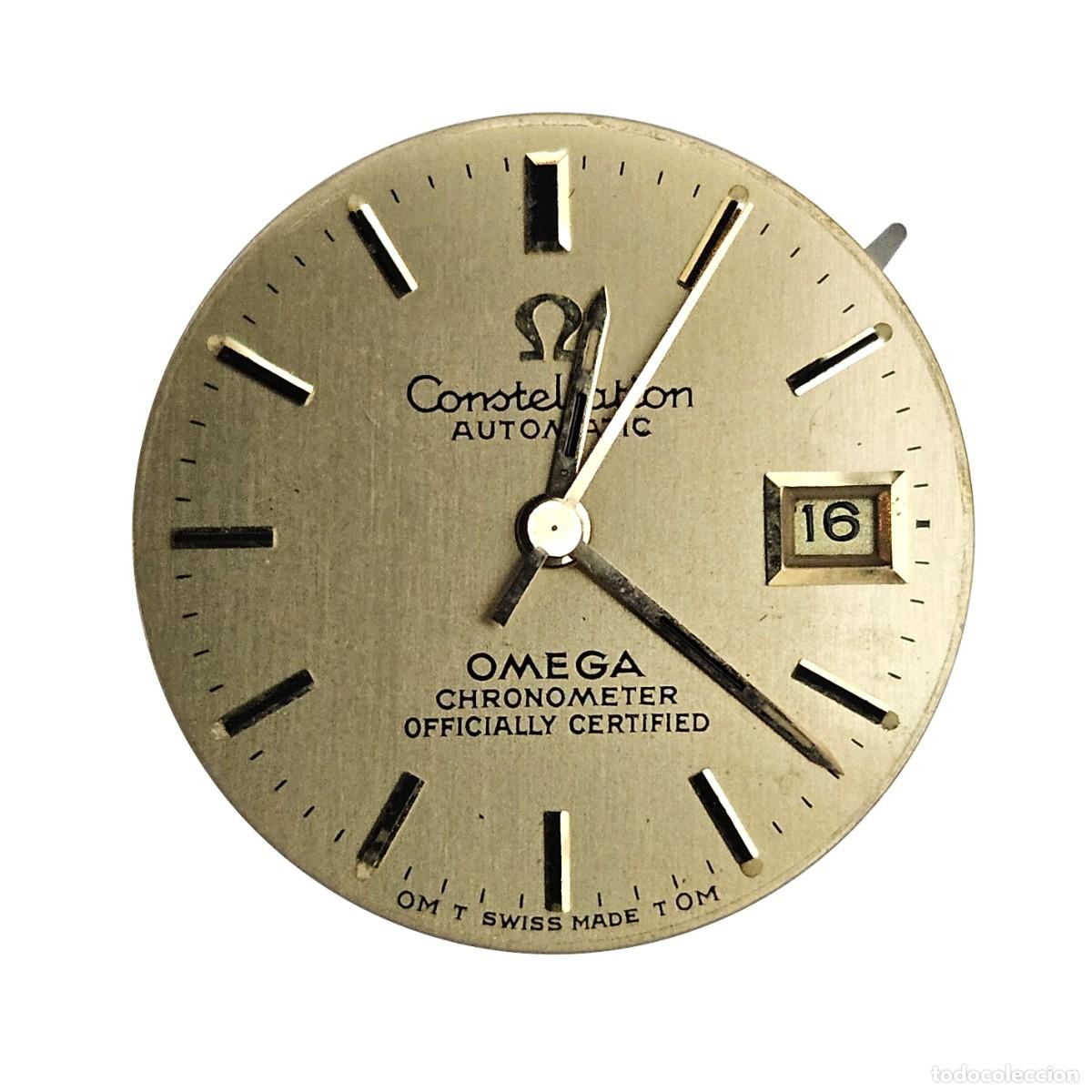 Recambios de relojes: MAQUINARIA RELOJ AUTOMATICO OMEGA CONSTELLATION 685-CALIBRE-DIAL-BATA-AGUJAS-PLEXI-CORONA &Omega;-A&Ntilde;OS 70
