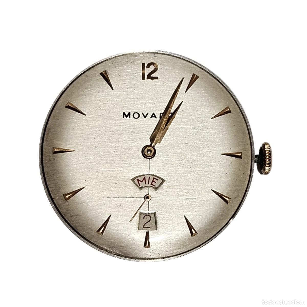 Recambios de relojes: MAQUINARIA MOVIMIENTO RELOJ MOVADO AUTOM&Aacute;TICO-BUMPER-CALIBRE 118-17 JEWELS-A&Ntilde;OS 50+CALENDARIO-HOMBRE