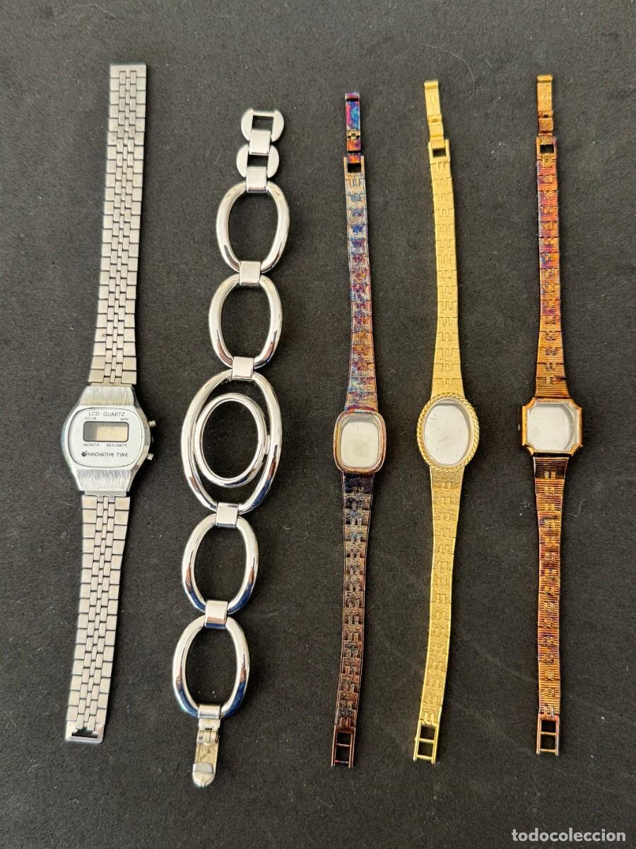 Recambios de relojes: Cajas con pulsera y cristal menos una para mujer sin usar