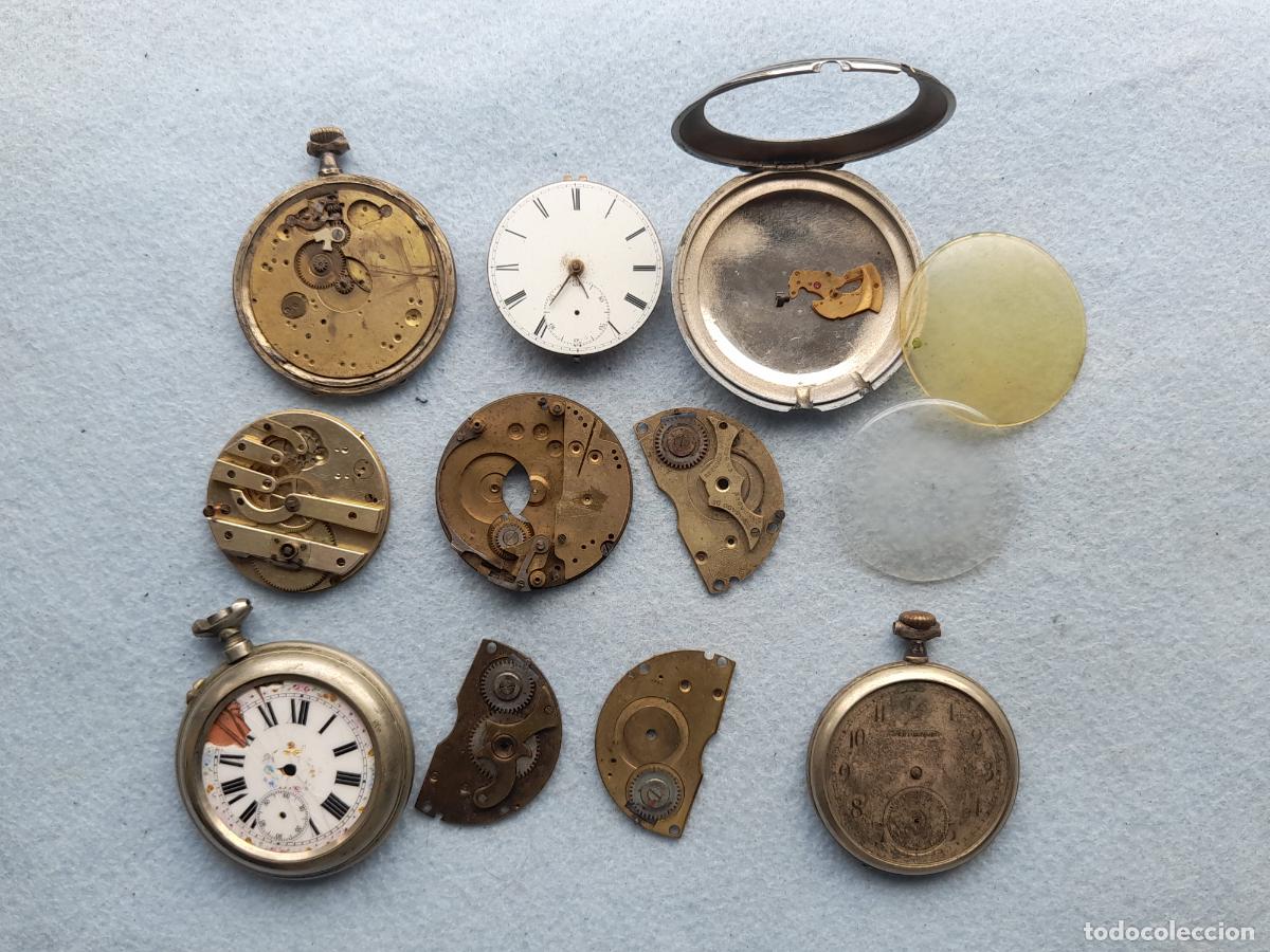 Recambios de relojes: Lote de Recambios y Despiece de Relojes de Bolsillo Antiguos.