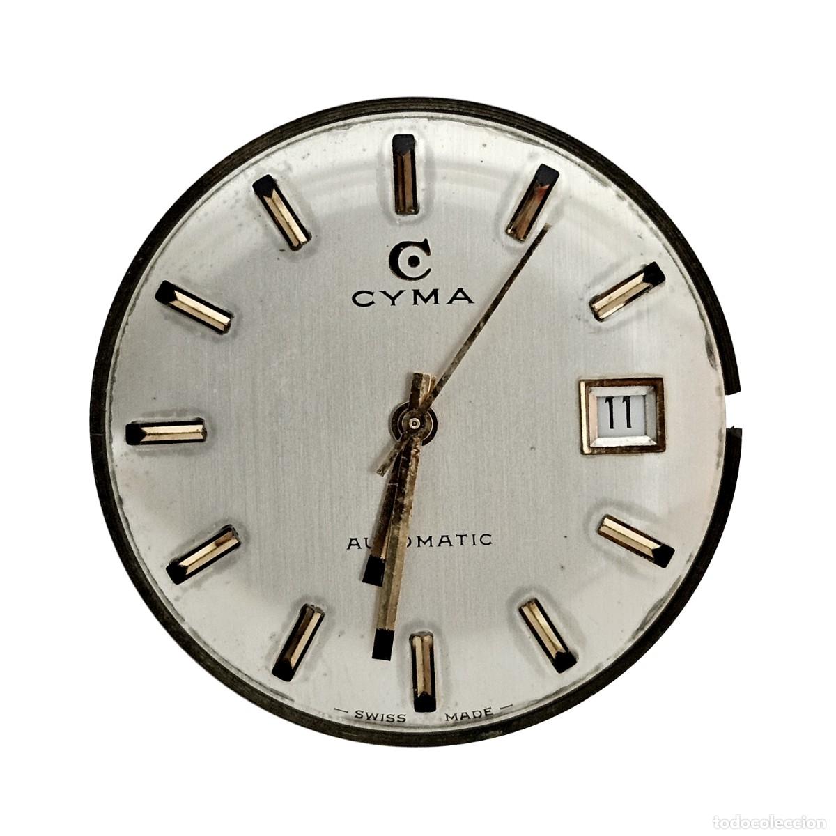Recambios de relojes: MAQUINARIA-MOVIMIENTO RELOJ CYMA AUTOM&Aacute;TICO-R.804.00-CALIBRE-SWISS-21 JEWELS-ESFERA-HOMBRE-A&Ntilde;OS 60