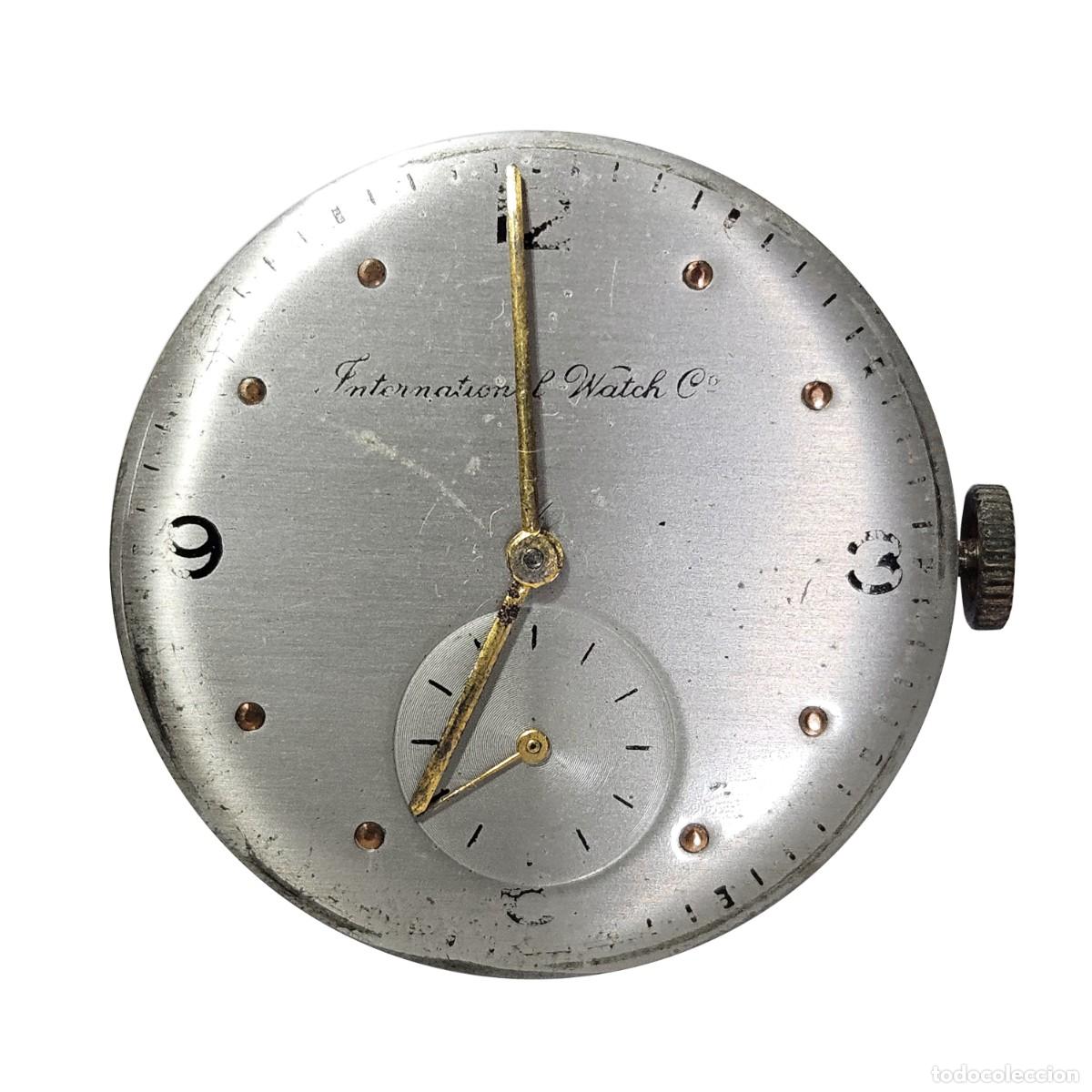 Recambios de relojes: MAQUINARIA-MOVIMIENTO RELOJ INTERNATIONAL WATCH C0-CALIBRE C 83-AGUJA-ESFERA-PLEXI-HOMBRE-A&Ntilde;OS 40