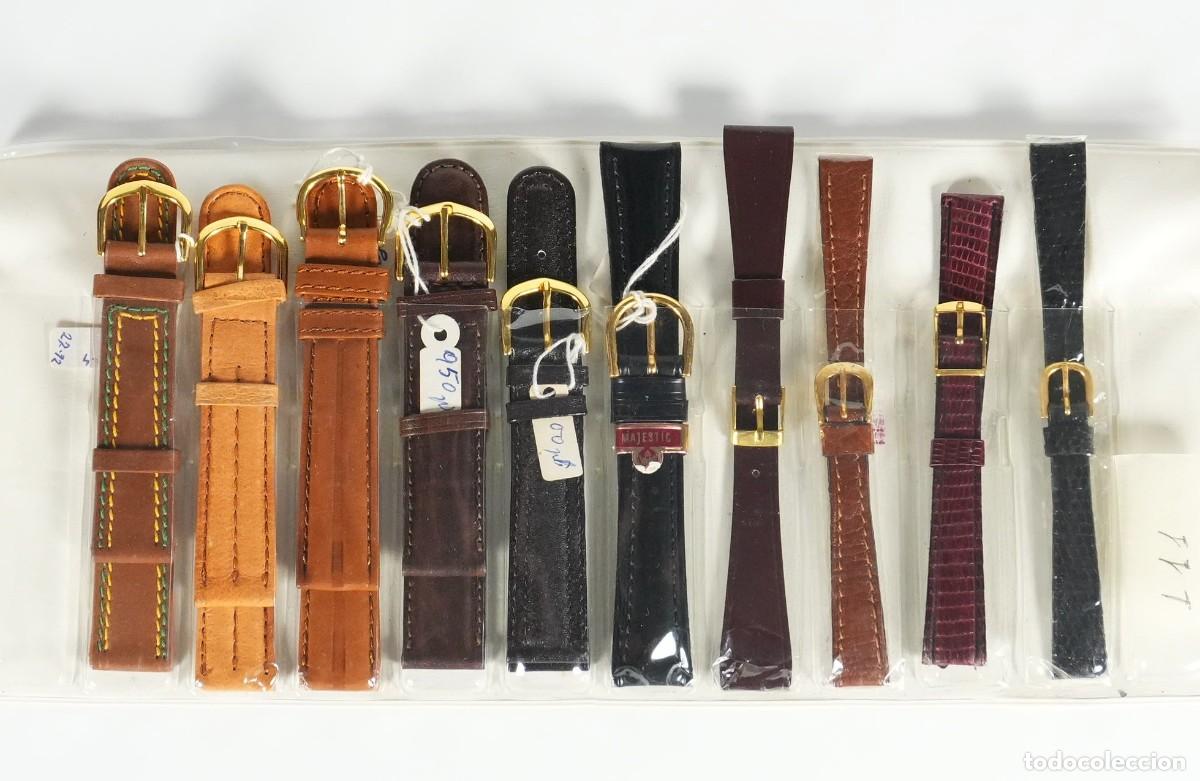 Recambios de relojes: LOTE DE 10 CORREAS DE RELOJ (L11)