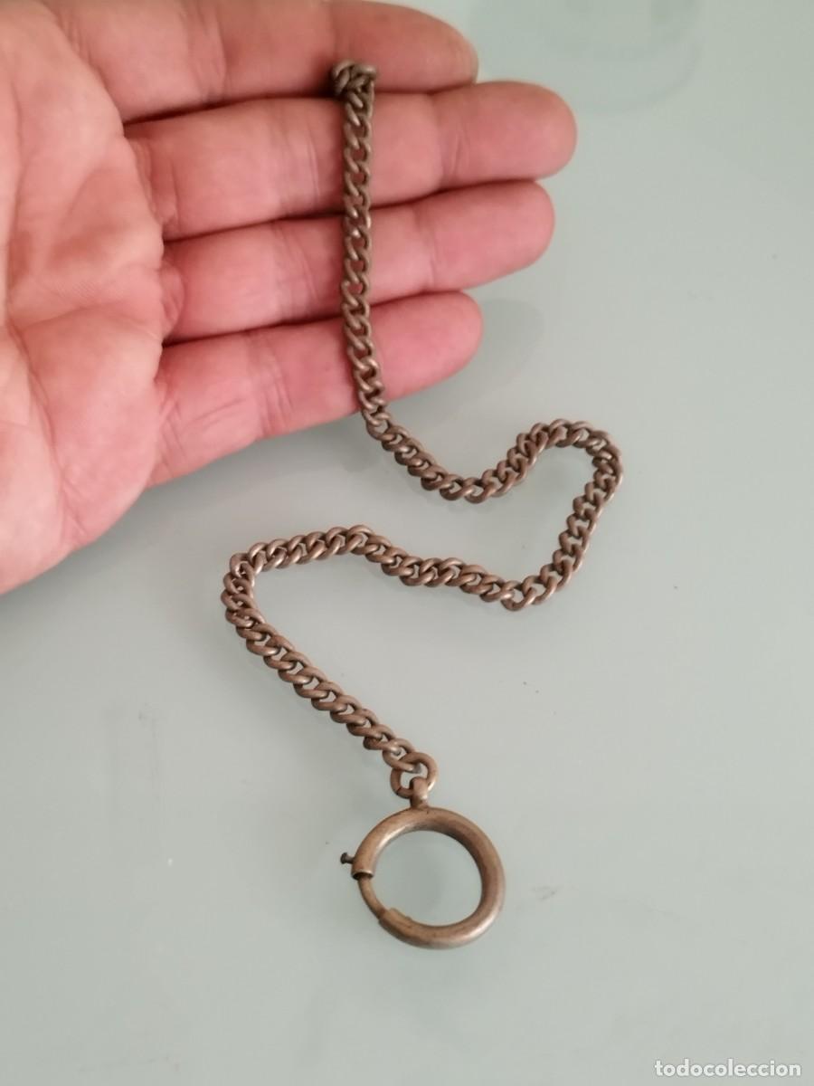 Recambios de relojes: Antigua cadena para reloj de bolsillo, leontina de metal a identificar.