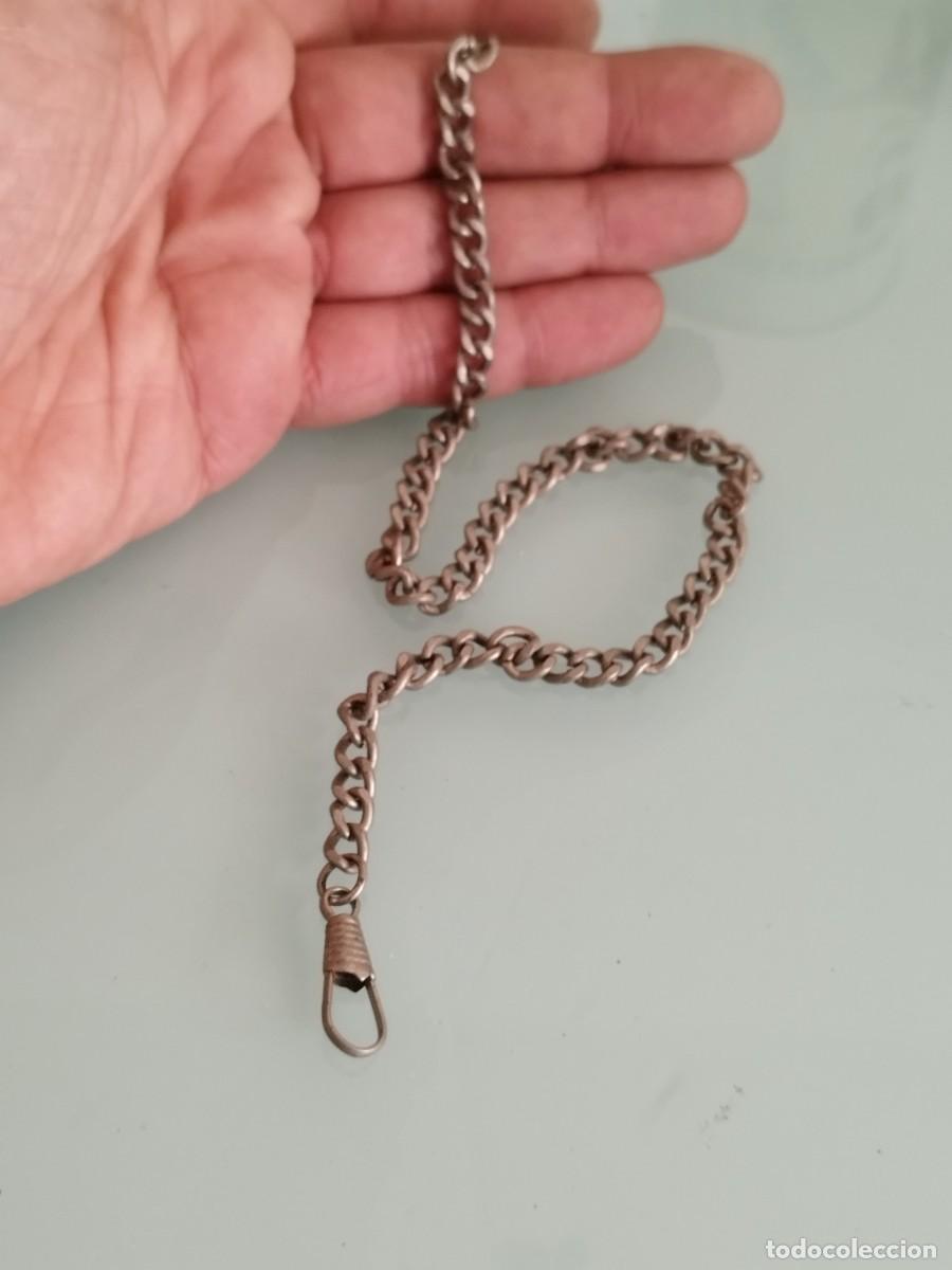 Recambios de relojes: Antigua gran cadena para reloj de bolsillo, leontina de metal a identificar.