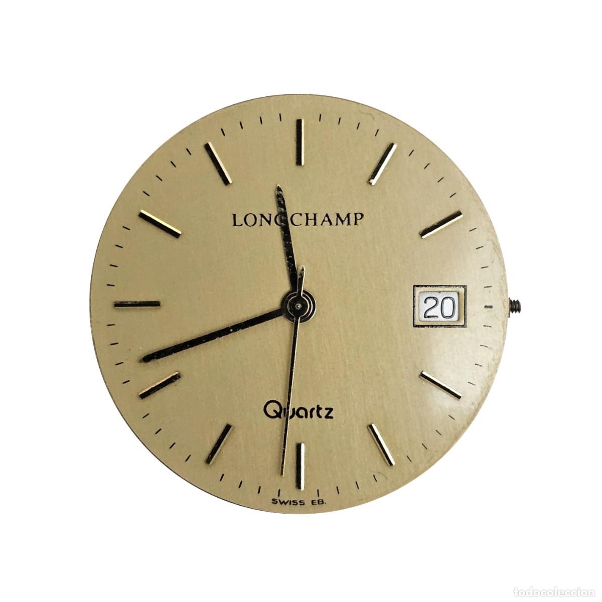 Recambios de relojes: MAQUINARIA MOVIMIENTO RELOJ PULSERA LONGCHAMP QUARTZ-CALIBRE ETA 955.412-CORONA CABUJ&Oacute;N-CRISTAL-SWIS