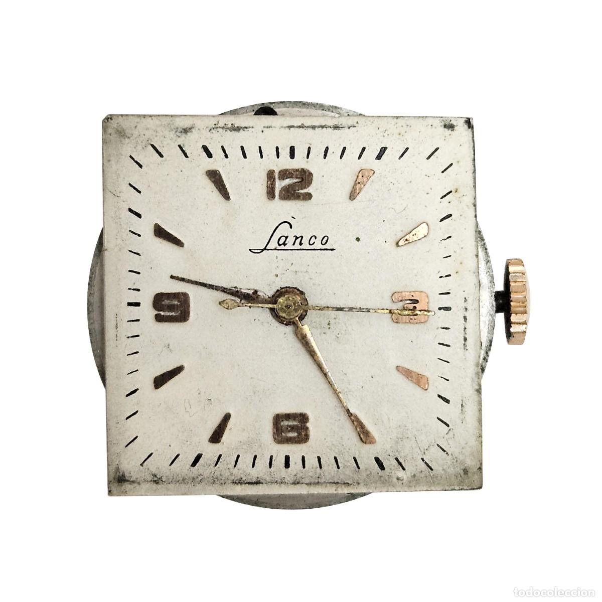 Recambios de relojes: MAQUINARIA-MOVIMIENTO RELOJ LANCO-CALIBRE FORTIS 1100-SWISS-17 JEWELS-DIAL-ESFERA+TIJA+PLEXI-A&Ntilde;OS 40