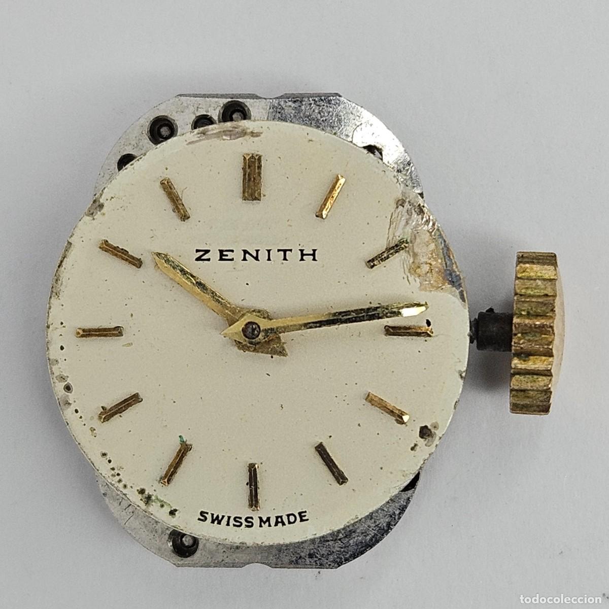 Pi&egrave;ces de rechange de montres et horloges: MAQUINARIA MOVIMIENTO CALIBRE RELOJ-ZENITH-CALIBRE-SWISS-ESFERA-AGUJAS-TIJA-CORONA-17 JEWELS-A&Ntilde;OS 50
