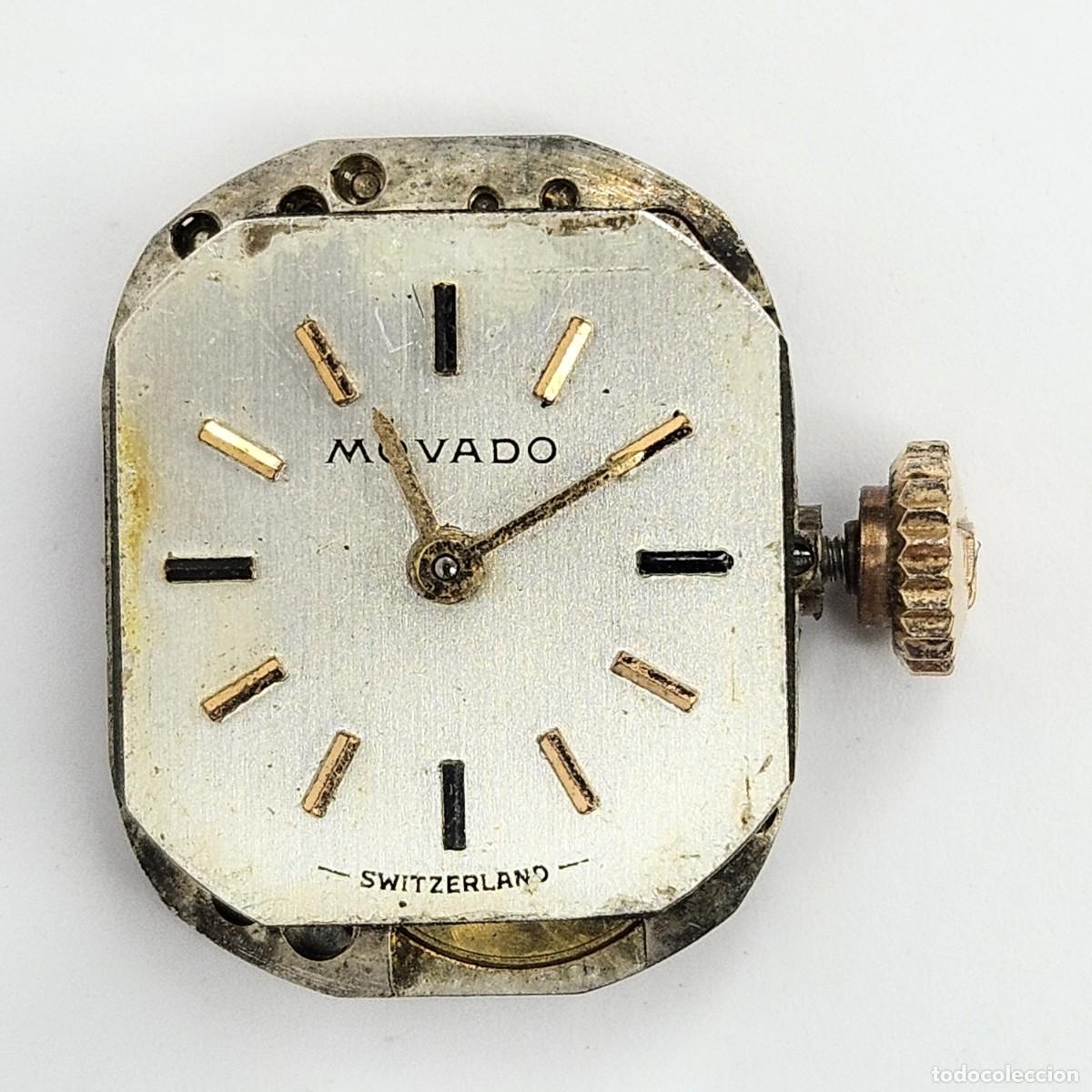 Recambios de relojes: MAQUINARIA RELOJ MOVADO-CALIBRE 58-SWISS-17 JEWELS-ESFERA-AGUJAS-TIJA-CORONA-APROX. A&Ntilde;OS 60