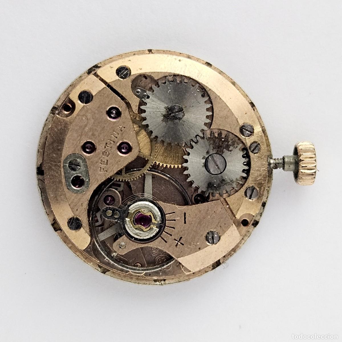 Recambios de relojes: MAQUINARIA RELOJ FESTINA INCABLOC-CALIBRE BZ ETA 2512-SWISS-ESFERA-AGUJAS-TIJA-CORONA-A&Ntilde;OS 60-70