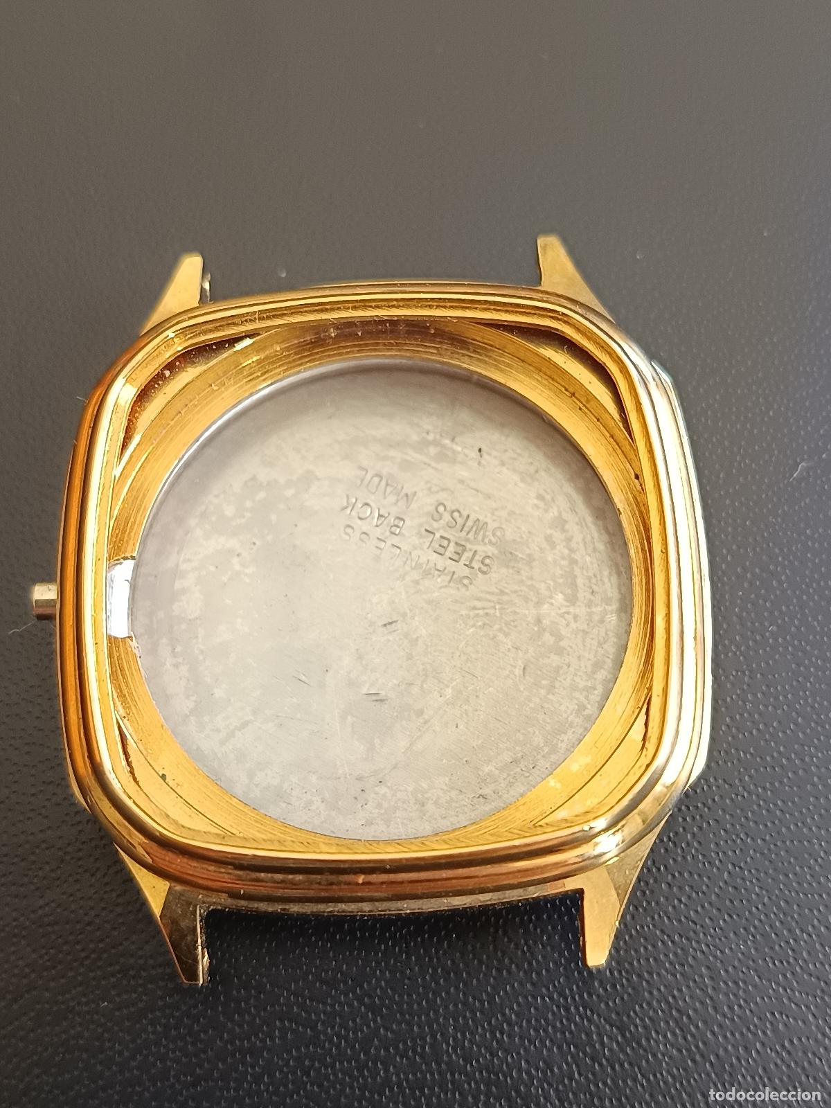Recambios de relojes: CAJA DE RELOJ SWISS MADE CHAPADA EN ORO, TAPA ACERO. 914 0009, EN BUEN ESTADO.