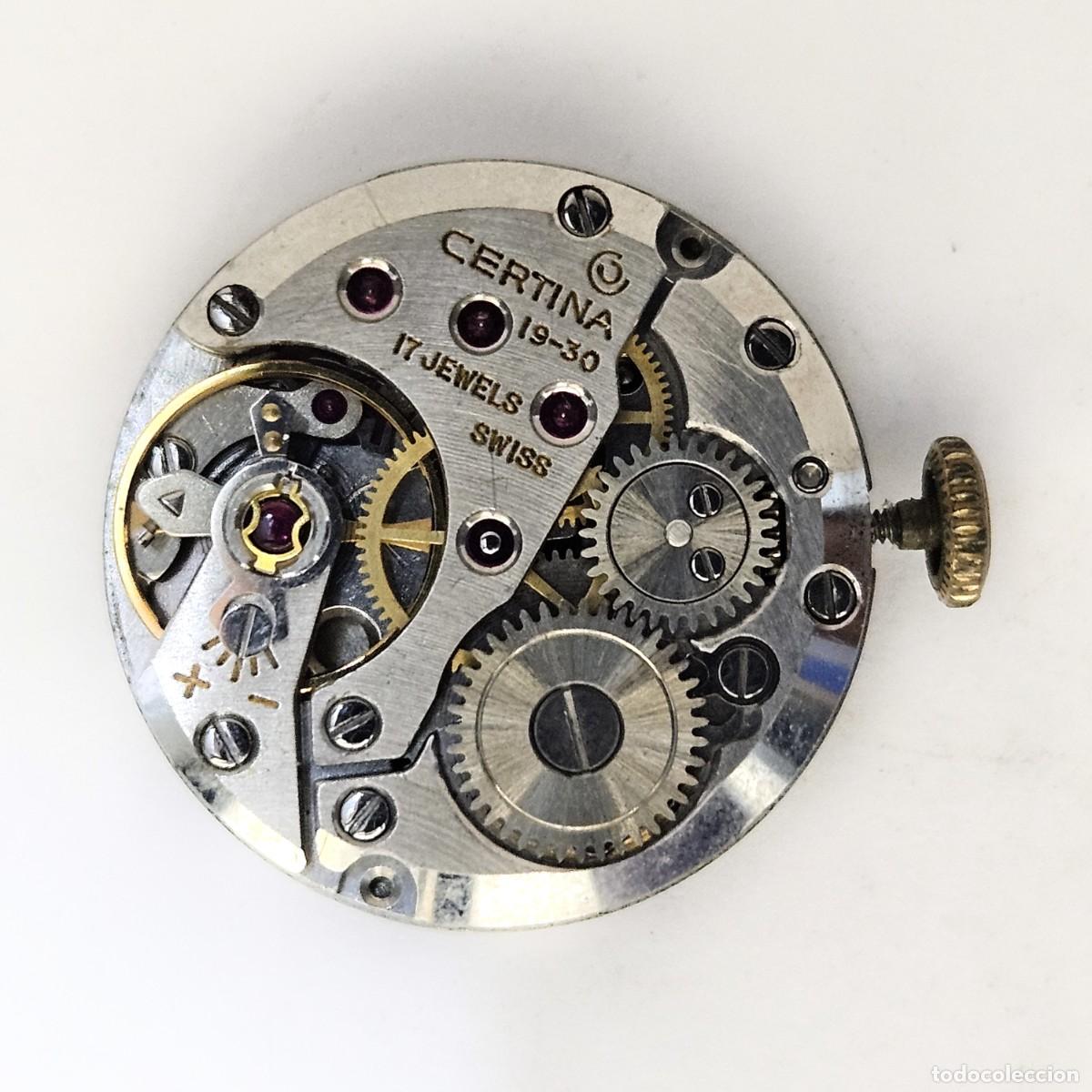 Recambios de relojes: MAQUINARIA RELOJ-CERTINA 19-30-CALIBRE-SWISS-ESFERA-AGUJAS-TIJA-CORONA C-17 JEWELS-A&Ntilde;OS 60
