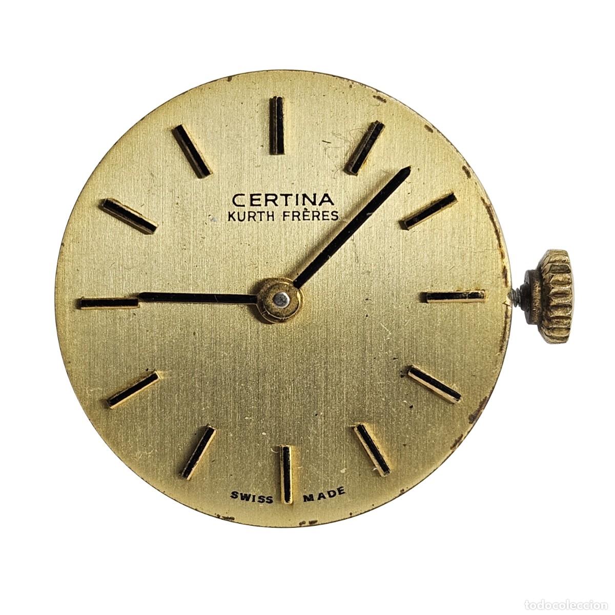 Recambios de relojes: MAQUINARIA RELOJ CERTINA KURTH FR&Egrave;RES 19-30-CALIBRE-ESFERA-AGUJAS-TIJA-CORONA-17 JEWELS-A&Ntilde;OS 60