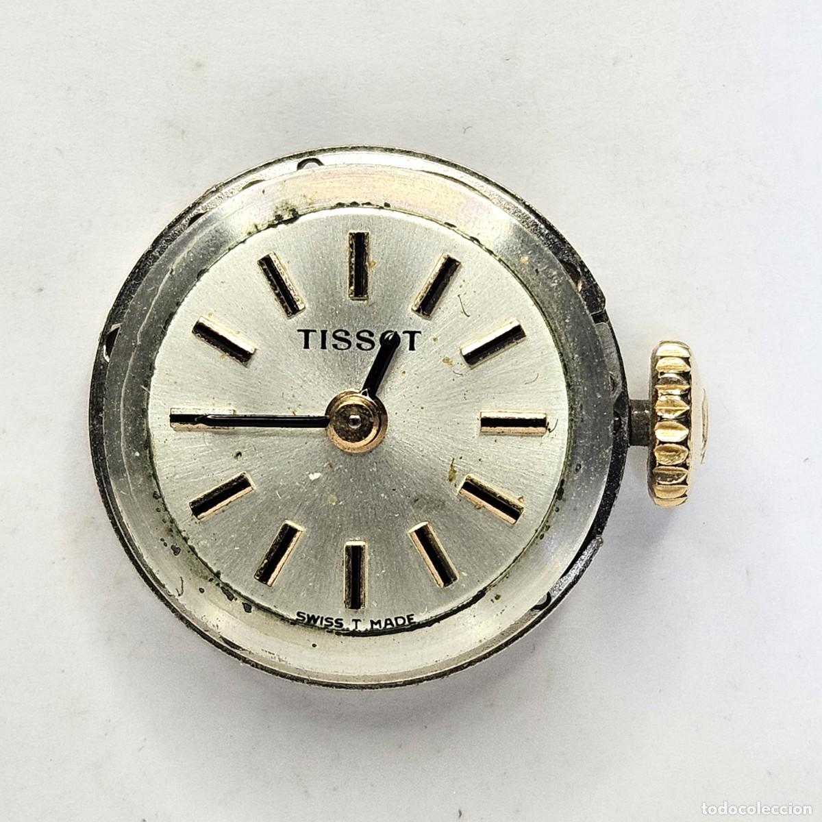 Pi&egrave;ces de rechange de montres et horloges: MAQUINARIA RELOJ TISSOT-CALIBRE 709-2-SWISS-17 JEWELS-ESFERA-AGUJAS-TIJA-CORONA T-A&Ntilde;OS 60