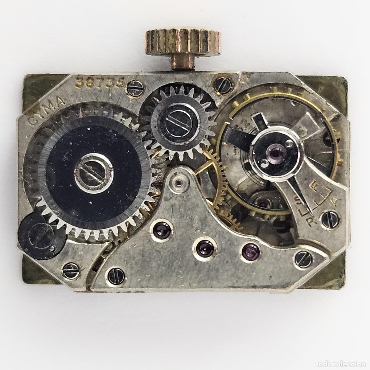 Recambios de relojes: MAQUINARIA RELOJ ART DECO CYMA-CALIBRE L 052 T-ESFERA-AGUJAS-TIJA-CORONA-APROX A&Ntilde;OS 30-40