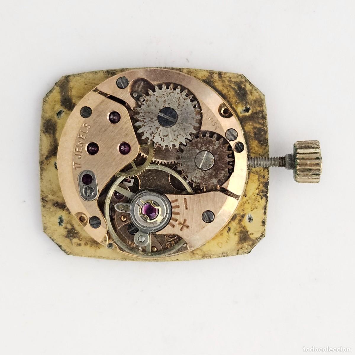 Recambios de relojes: MAQUINARIA RELOJ-RADIANT-CALIBRE ETA 2412-SWISS-ESFERA-AGUJAS-TIJA-CORONA-17 JEWEL-A&Ntilde;OS 60