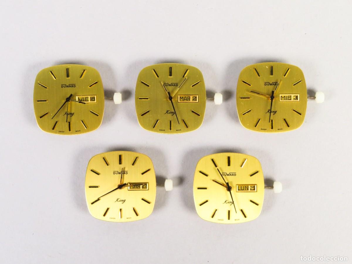 Recambios de relojes: Lote 5 esferas cuadradas marca Duwars modelo King siglo XX