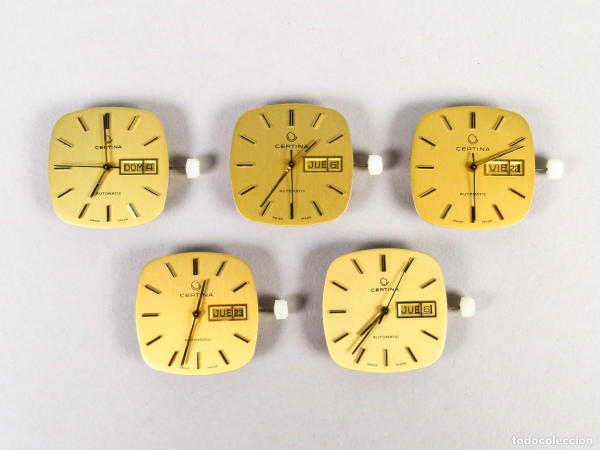 Recambios de relojes: Lote 5 esferas cuadradas marca Certina siglo XX