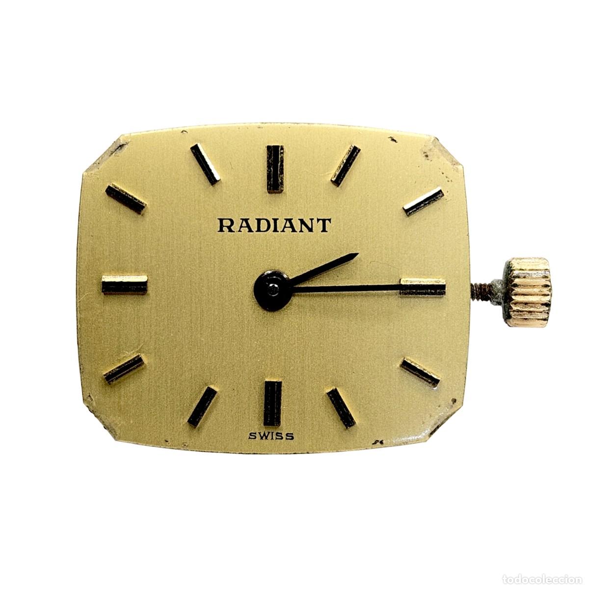 Pi&egrave;ces de rechange de montres et horloges: MAQUINARIA RELOJ-RADIANT-CALIBRE ETA 2412-SWISS-ESFERA-AGUJAS-TIJA-CORONA-17 JEWEL-A&Ntilde;OS 60