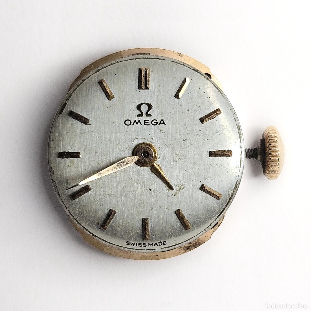 Ersatzteile f&uuml;r Uhren: MAQUINARIA RELOJ OMEGA 244 &Omega; 3-CALIBRE-SWISS-ESFERA-AGUJAS-TIJA-CORONA-17 JEWELS-A&Ntilde;OS 60