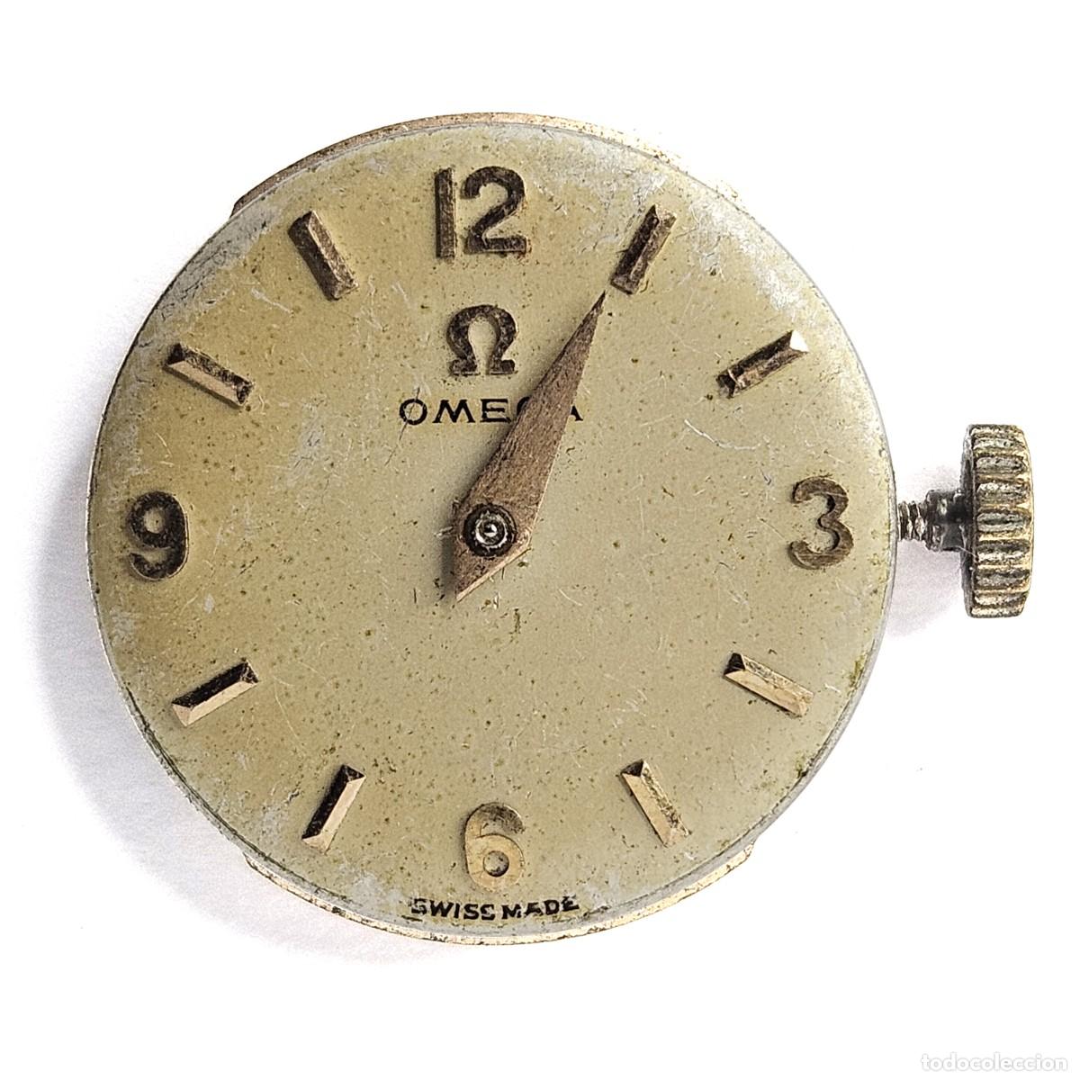 Ersatzteile f&uuml;r Uhren: MAQUINARIA RELOJ OMEGA WATCH C&deg; 244 &Omega; 3-CALIBRE-SWISS-17 JEWELS-ESFERA-TIJA-CORONA-A&Ntilde;OS 50