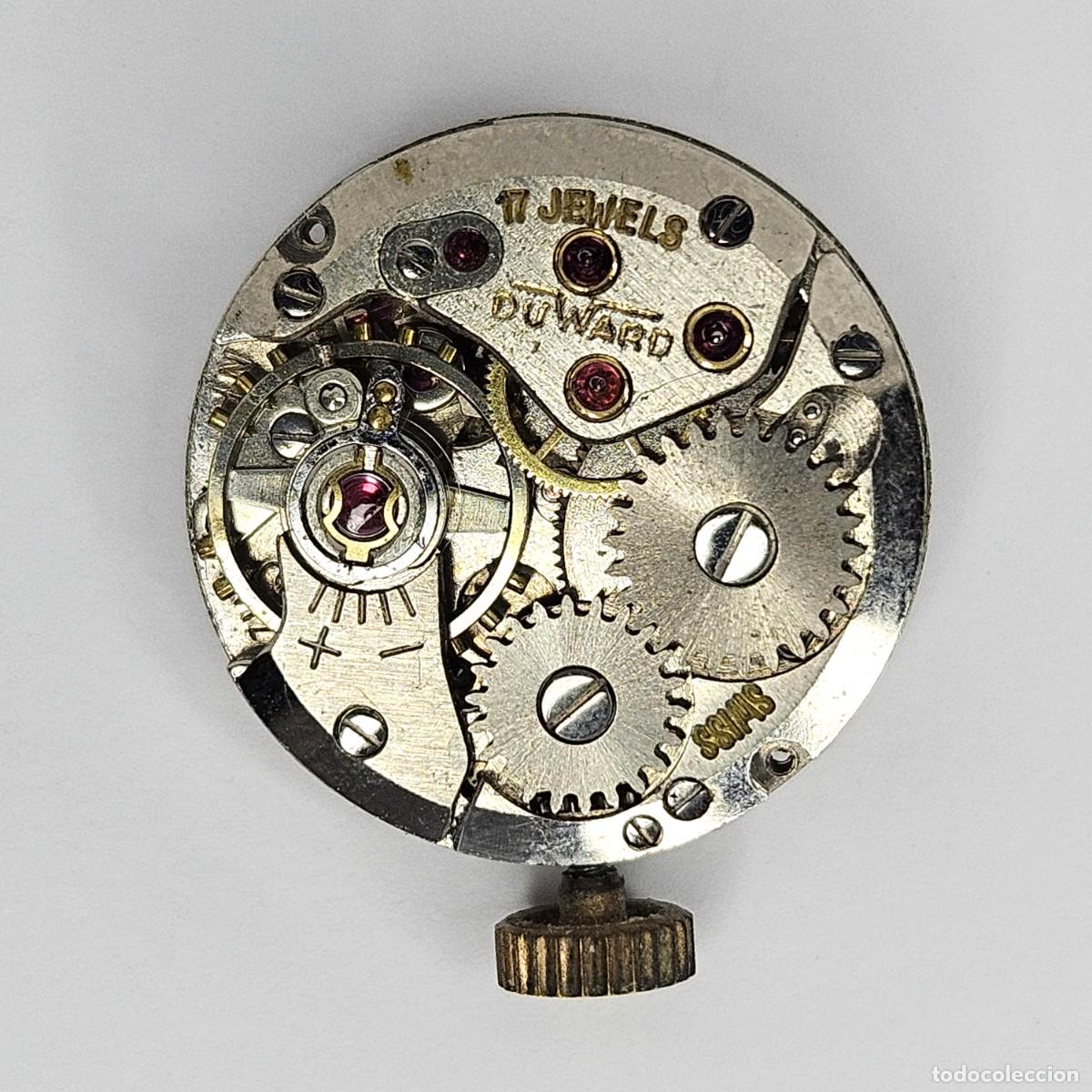 Recambios de relojes: MAQUINARIA RELOJ-DUWARD-CALIBRE-NF-ETA 2412-SWISS-ESFERA-AGUJAS-TIJA-CORONA-17 JEWELS-A&Ntilde;OS 50-60