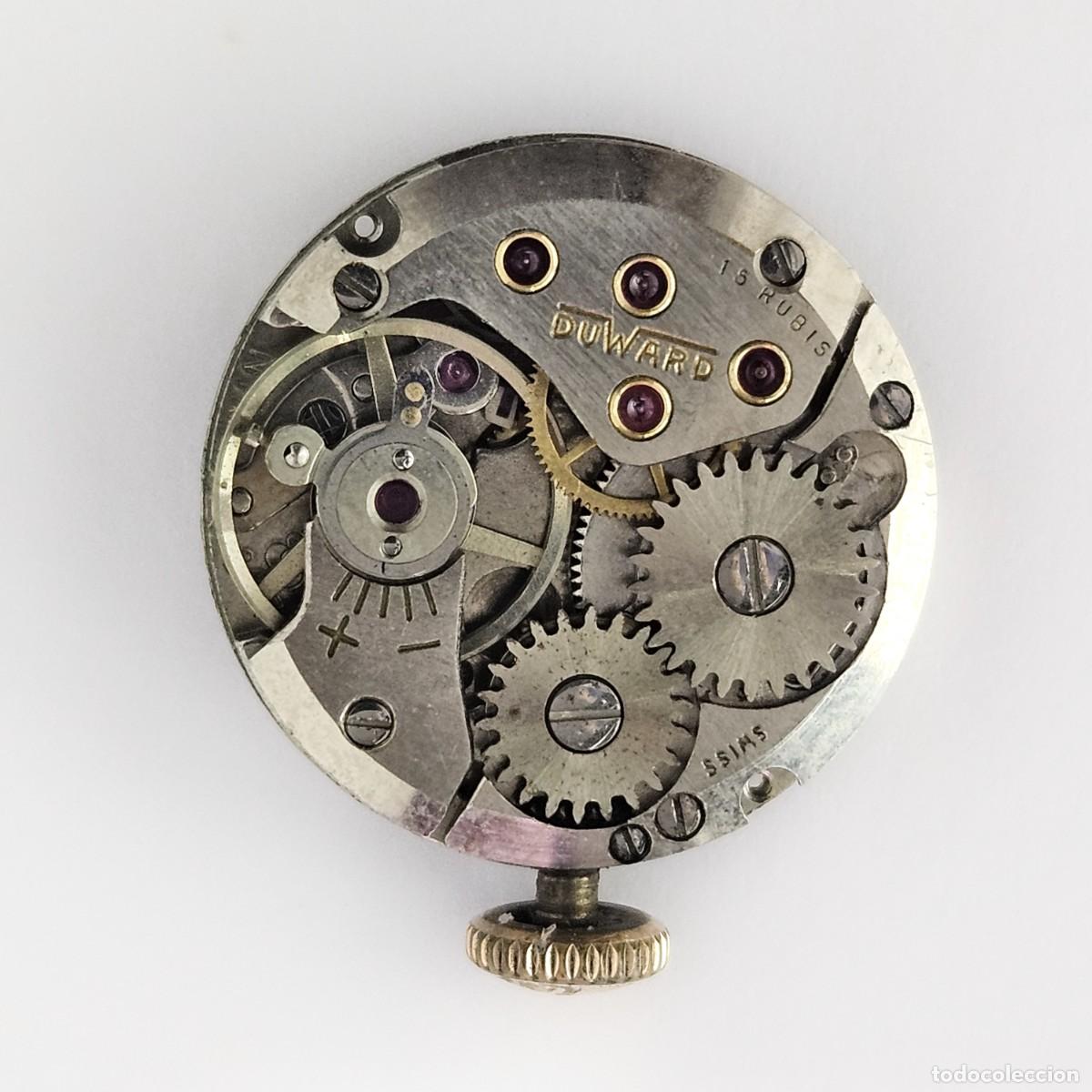 Recambios de relojes: MAQUINARIA RELOJ DUWARD KING-CALIBRE-ETA 2417-SWISS-ESFERA-AGUJAS-TIJA-CORONA W-15 RUBIS-A&Ntilde;OS 60