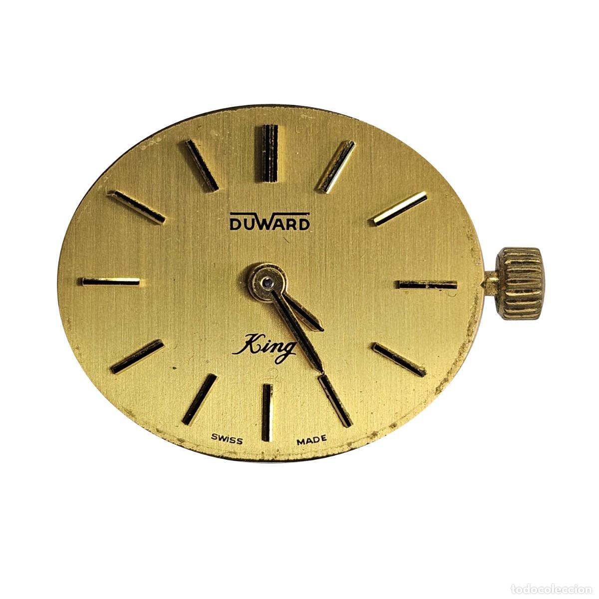 Recambios de relojes: MAQUINARIA RELOJ DUWARD KING-CALIBRE ETA 2512-1 GY-ESFERA-AGUJAS-TIJA-CORONA-17 JEWELS-A&Ntilde;OS 60-70
