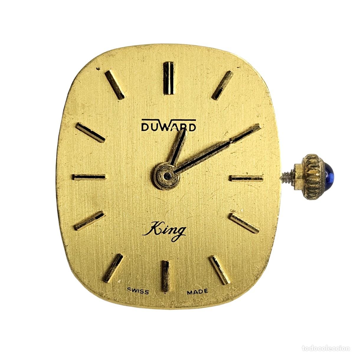 Spare Parts for Watches: MAQUINARIA RELOJ DUWARD KING-CALIBRE ETA 2512-1 GY-ESFERA-AGUJAS-TIJA-CORONA ZAFIRO-17 J-A&Ntilde;OS 60-70