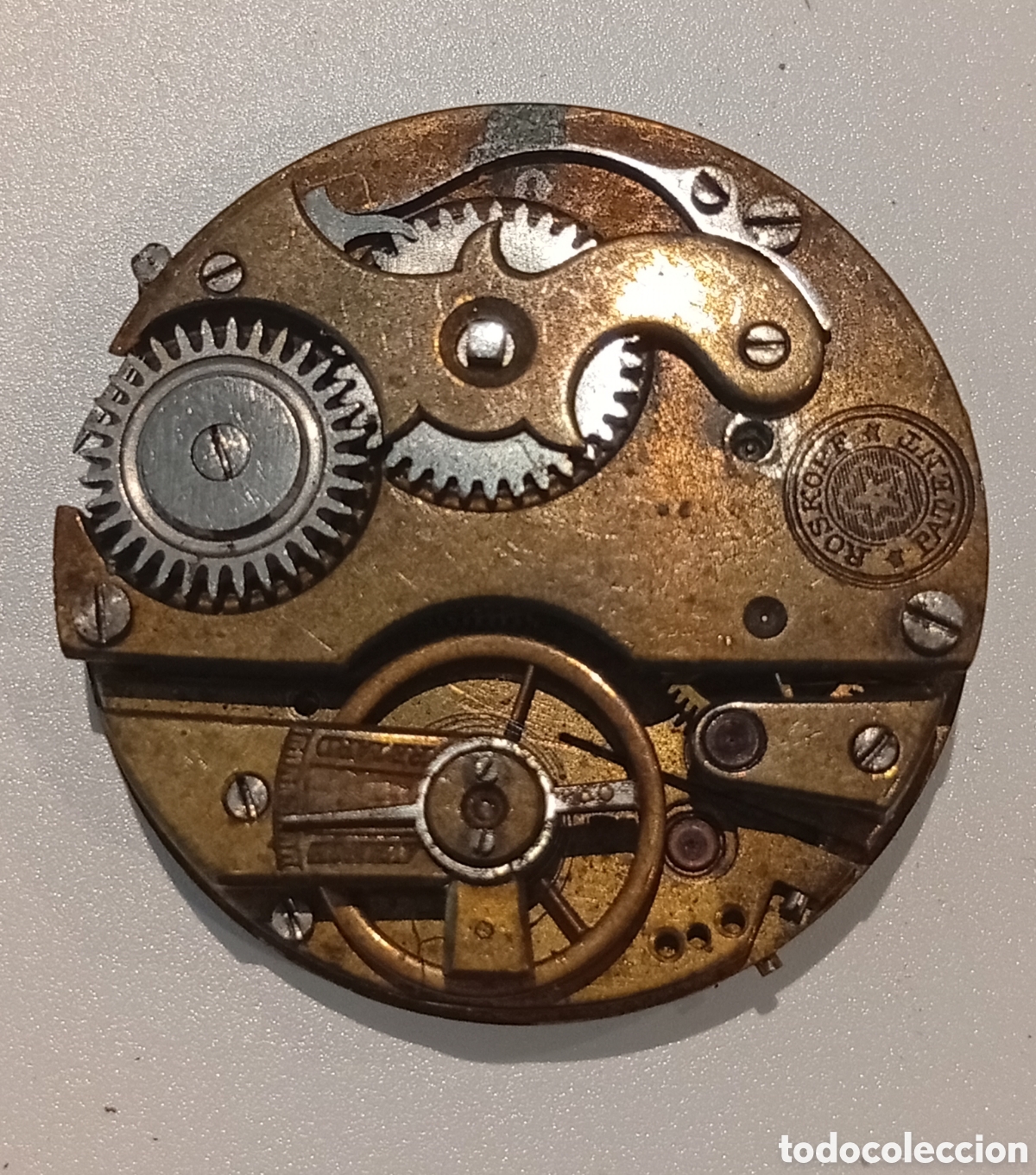 Recambios de relojes: MECANISMO PARA RELOJ DE BOLSILLO ( ROSKOPF PATENT) VOLANTE EN MOVIMIENTO.