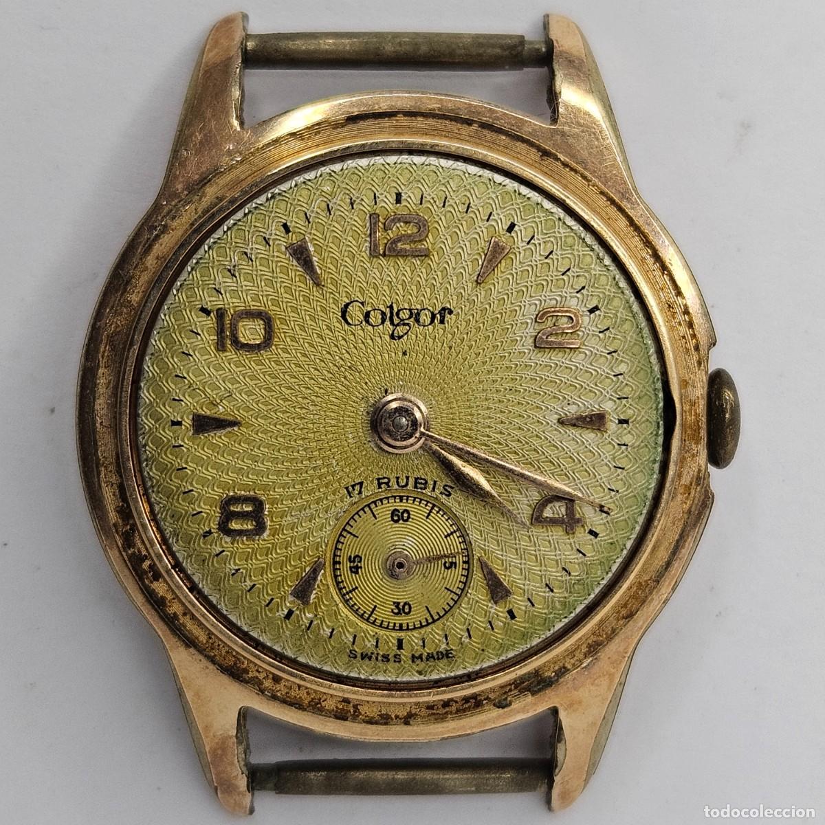 Ersatzteile f&uuml;r Uhren: RELOJ COLGOR-CALIBRE ETA 2325-SWISS-PLAQUE ORO-&Oslash; 23,5-A&Ntilde;OS 50-60-PARA PIEZAS REPUESTOS O REPARACI&Oacute;N