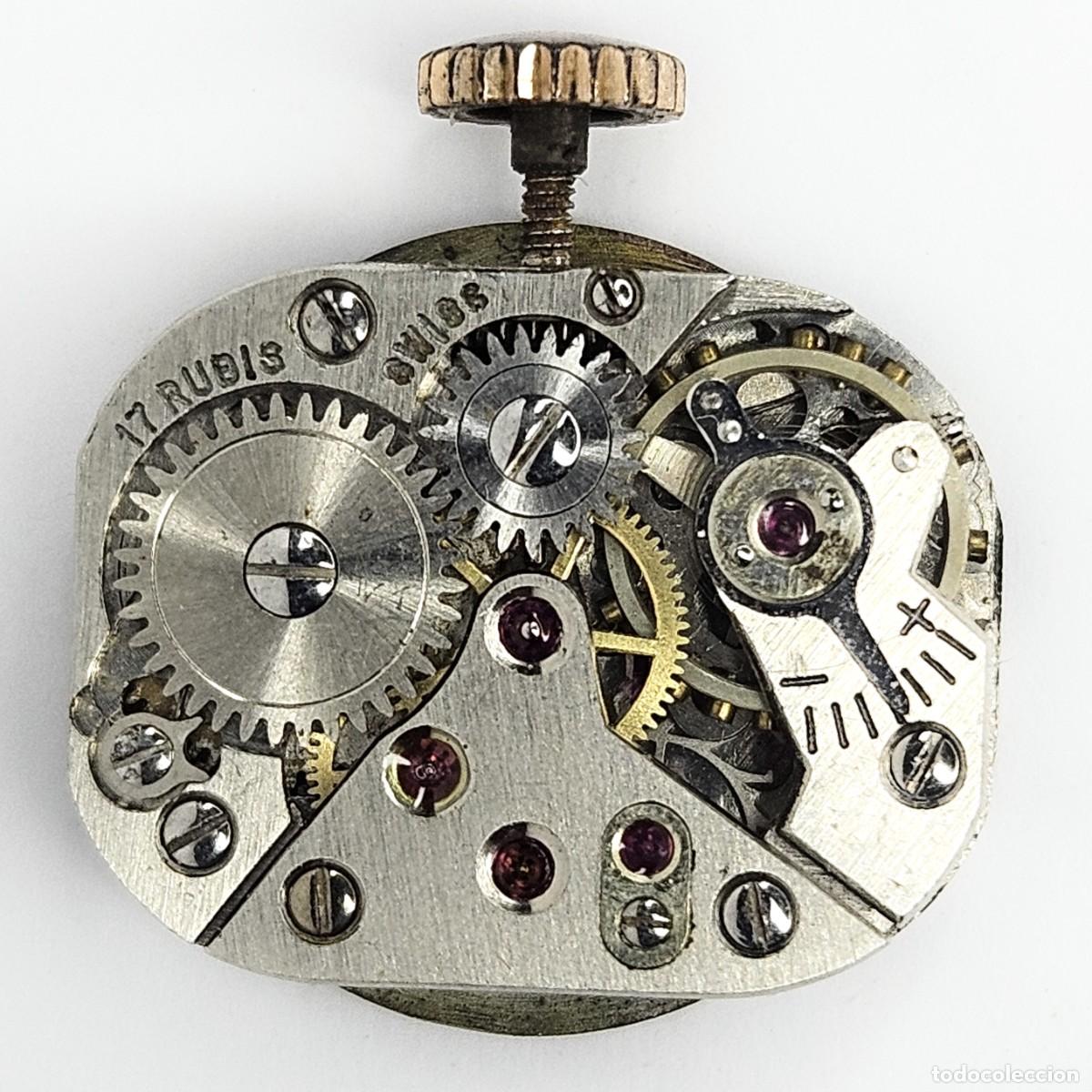 Recambios de relojes: MAQUINARIA RELOJ-MIRAMAR-CALIBRE-FEF 430-SWISS-ESFERA-AGUJAS-TIJA-CORONA-17 RUBIS