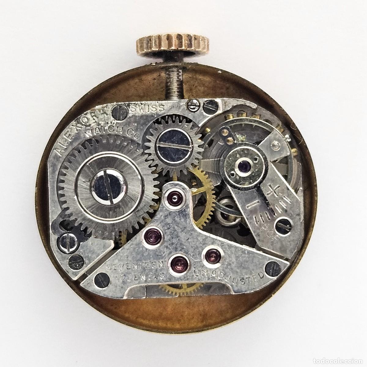Recambios de relojes: MAQUINARIA RELOJ ALEXORA-CALIBRE AS 976-ESFERA-AGUJAS-TIJA-CORONA-17 JEWELS-APROX A&Ntilde;OS 50