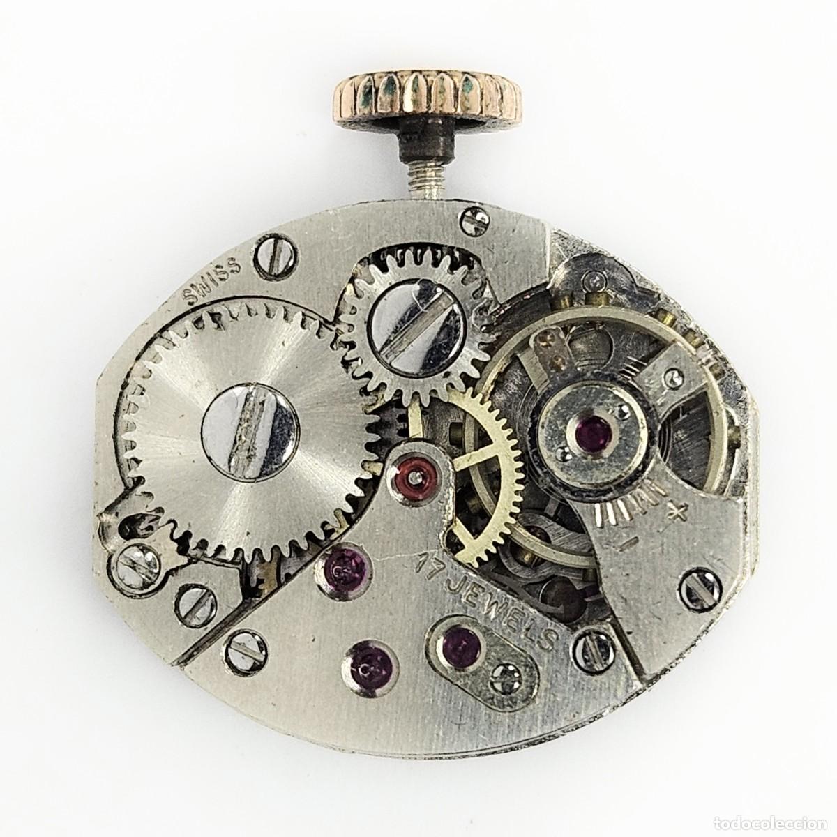 Recambios de relojes: MAQUINARIA RELOJ-CRISTAL-CALIBRE AS 1012-ESFERA-AGUJAS-TIJA-CORONA-17 RUBIS-A&Ntilde;OS 50-60