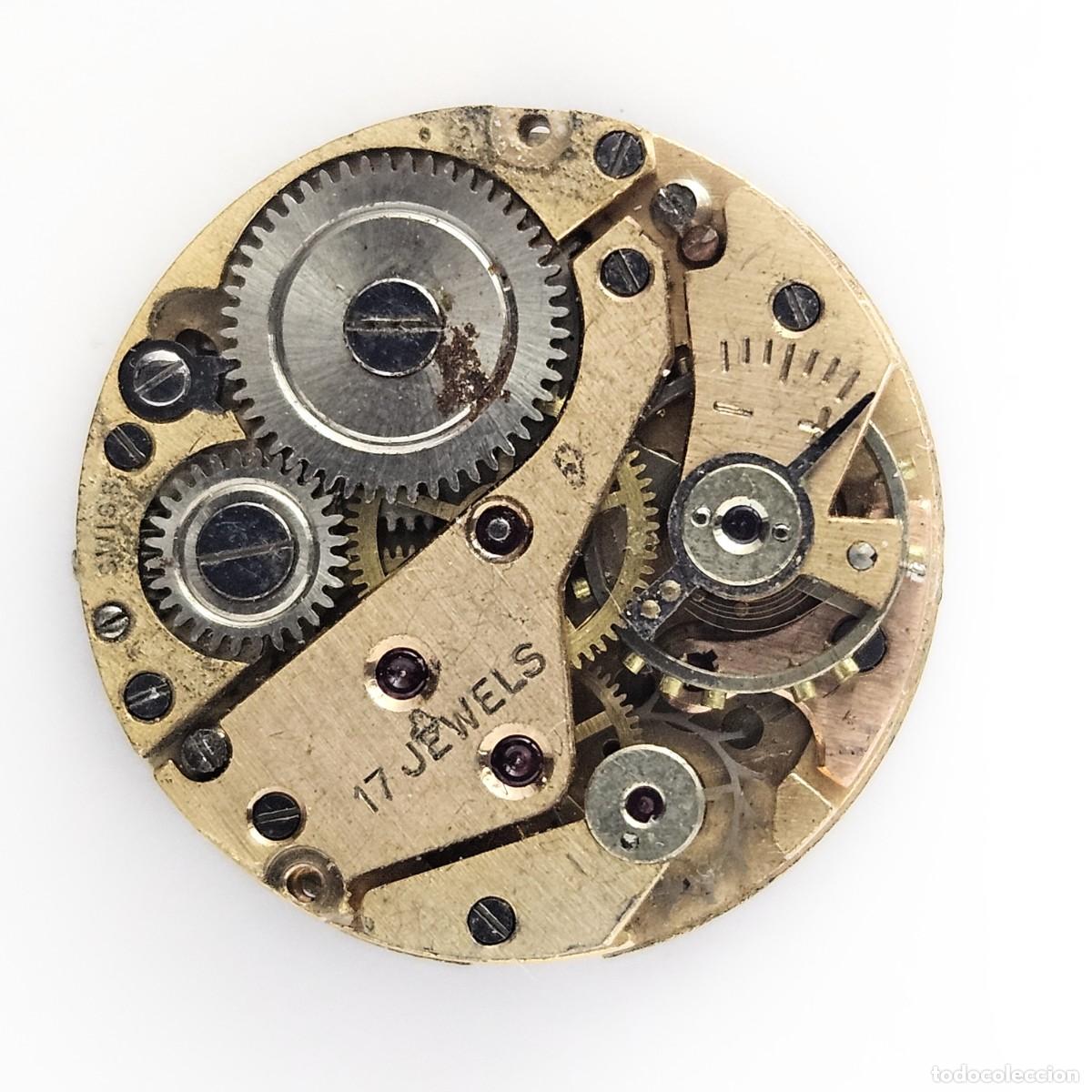 Ersatzteile f&uuml;r Uhren: MOVIMIENTO RELOJ SIN MARCA VISIBLE-CALIBRE AS 970-SWISS-17 JEWELS-ESFERA-SEGUNDERO-A&Ntilde;OS 50-60