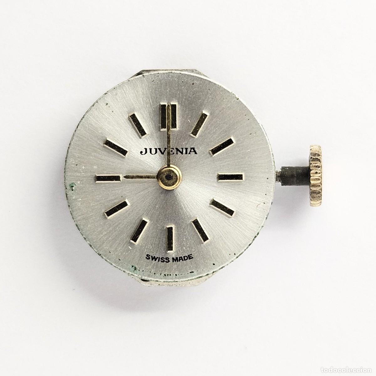 Recambios de relojes: MAQUINARIA RELOJ JUVENIA-CALIBRE-FEF 6620-SWISS-ESFERA-AGUJAS-TIJA-CORONA-17 JEWELS-A&Ntilde;OS 60