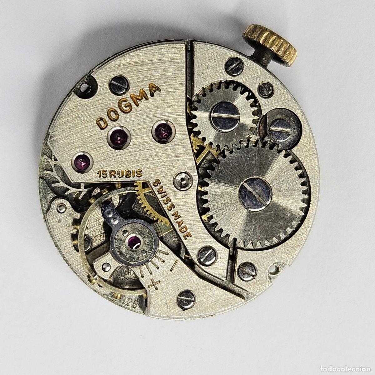 Recambios de relojes: MAQUINARIA RELOJ DOGMA PRIMA ANCRE-CALIBRE ETA 2325-SWISS-ESFERA-AGUJAS-TIJA-CORONA-15 RUBIS-A&Ntilde;OS 50